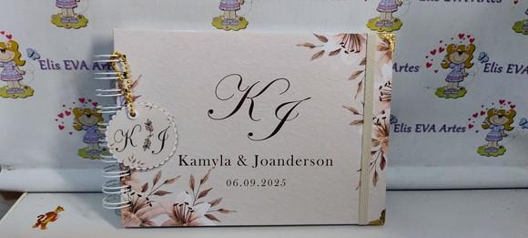 Livro de Mensagens Casamento Personalizado