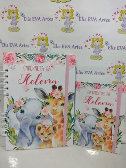 Livro do Bebe e Caderneta Safari Menina + Brinde (porta Doc)