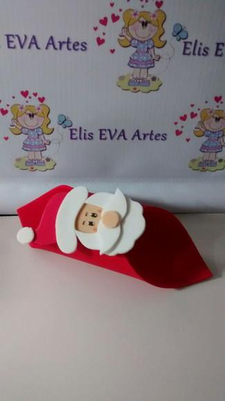 Porta guardanapo natal papai Noel de EVA kit c/20