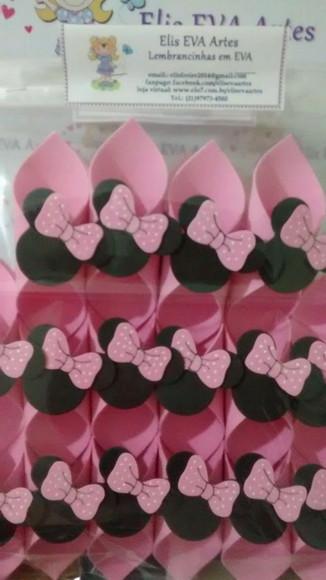 Porta guardanapo Minnie rosa kit c/20 un