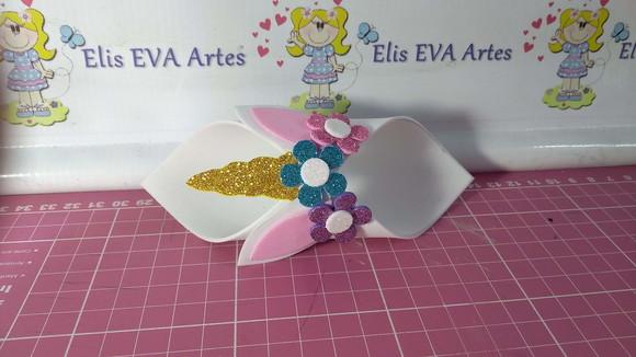 Porta guardanapo Unicornio em eva kit com 20 unidades