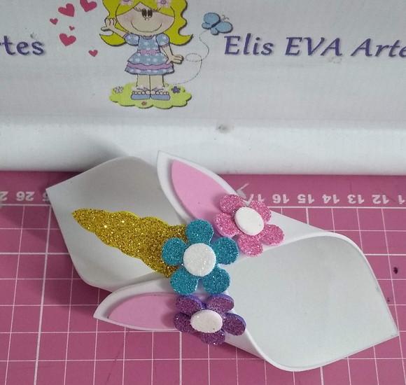 Porta guardanapo Unicornio em eva kit com 20 unidades