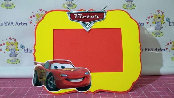 Porta retrato em EVA Carros Disney kit c/26 unidades