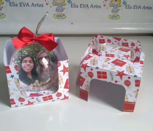 Bolinhas de Natal Personalizadas com Foto Kit C/5 Unid