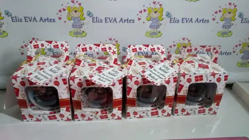 Bolinhas de Natal Personalizadas com Foto Kit C/5 Unid