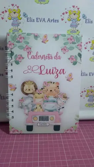 Caderneta De Saude Personalizada Safari Rosa Menina+brinde
