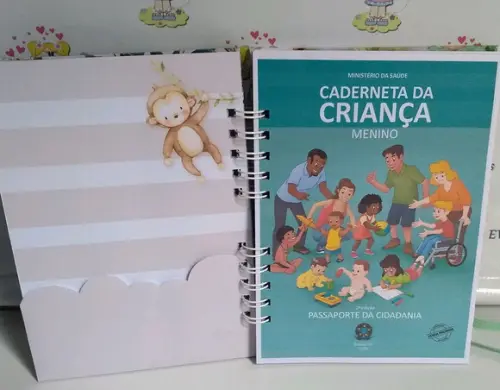Caderneta de Saude Personalizada Safari + Brinde