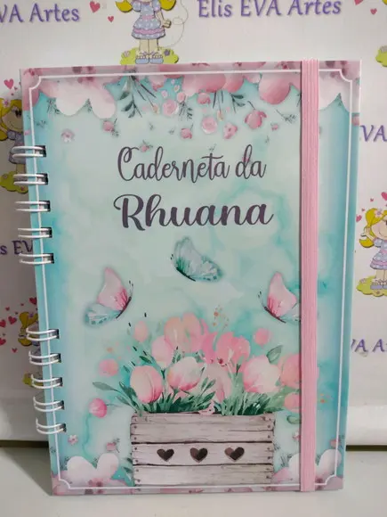 Caderneta de Vacina Floral Menina Personalizada + Brinde