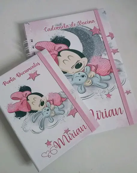 Caderneta de Vacina Minnie Capa Dura + Brinde