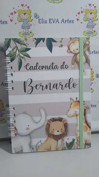 Caderneta de Vacina Safari Capa Dura Personalizada + Brinde