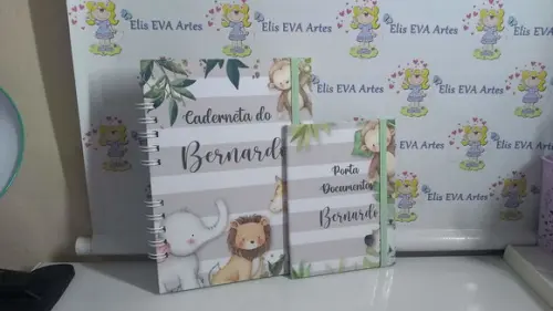 Caderneta de Vacina Safari Capa Dura Personalizada + Brinde