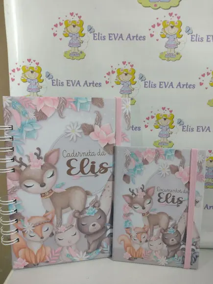 Caderneta de Vacinação Floresta Menina Personalizada+ Brinde