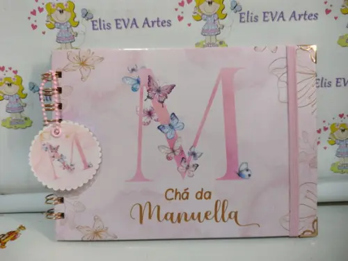 Caderno de Mensagens Alfabeto Borboleta Personalizado
