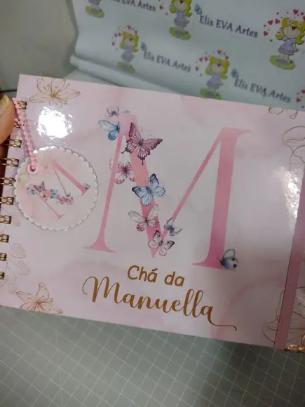 Caderno de Mensagens Alfabeto Borboleta Personalizado