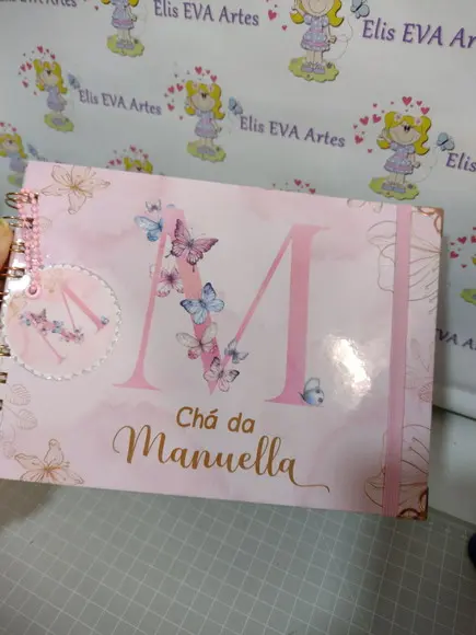 Caderno de Mensagens Alfabeto Borboleta Personalizado