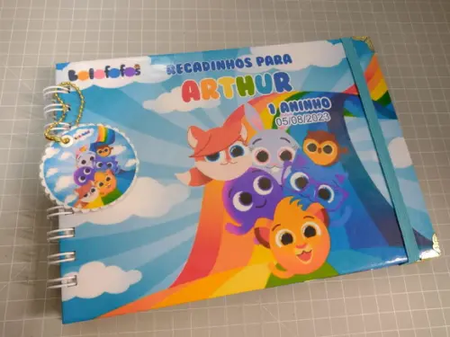 Caderno de Mensagens Bolofofos Menino Personalizado