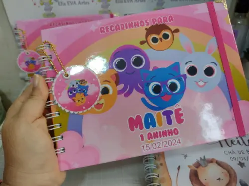 Caderno de Mensagens Bolofofos Menina Personalizado