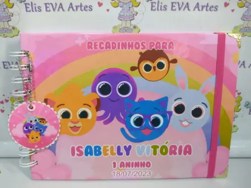 Caderno de Mensagens Bolofofos Menina Personalizado
