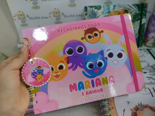 Caderno de Mensagens Bolofofos Menina Personalizado