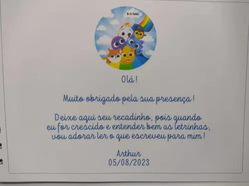 Caderno de Mensagens Bolofofos Menino Personalizado