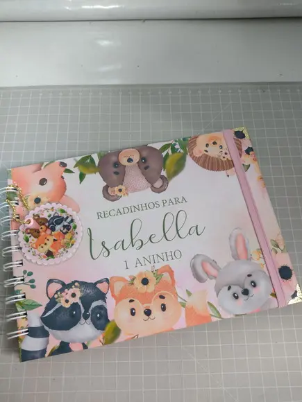 Caderno de Mensagens Bosque Encantado Menina Personalizado