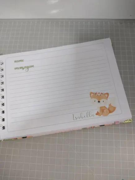 Caderno de Mensagens Bosque Encantado Menina Personalizado