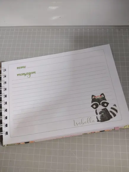 Caderno de Mensagens Bosque Encantado Menina Personalizado