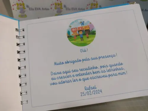 Caderno de Mensagens com Folhas Personalizadas 3palavrinhas