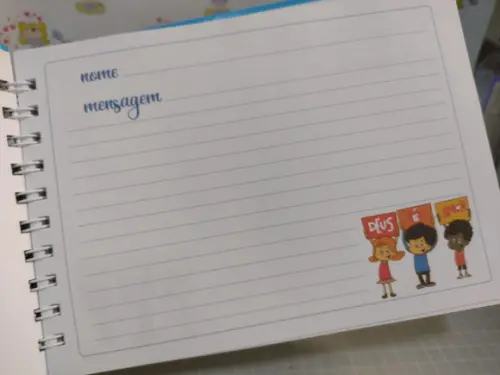 Caderno de Mensagens com Folhas Personalizadas 3palavrinhas