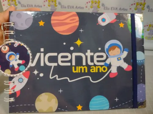 Caderno de Mensagens com Folhas Personalizadas Astronauta2