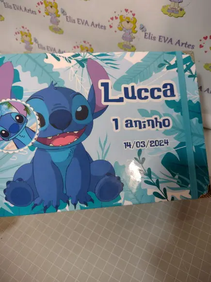 Caderno de Mensagens com Folhas Personalizadas Stitch