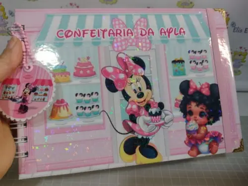 Caderno de Mensagens Confeitaria da Minnie Holográfico
