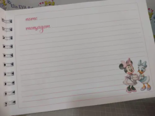 Caderno de Mensagens Confeitaria da Minnie Holográfico