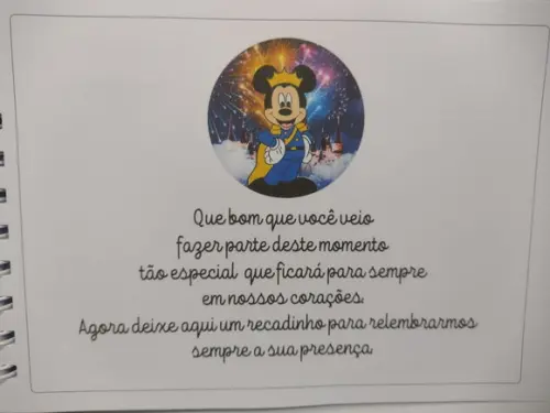 Caderno de Mensagens Mickey Realeza Personalizado