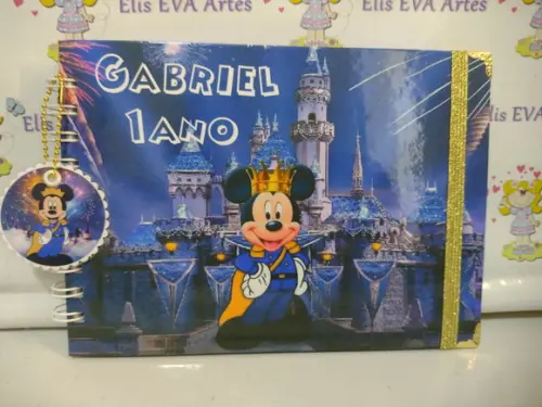 Caderno de Mensagens Mickey Realeza Personalizado