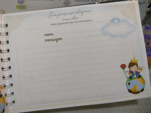 Caderno de Mensagens Pequeno Príncipe