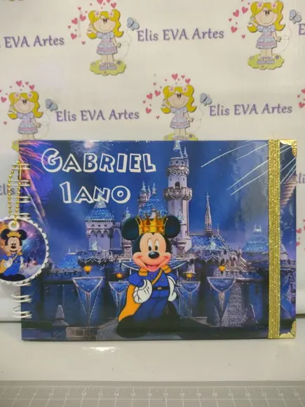 Caderno de Mensagens Mickey Realeza Personalizado