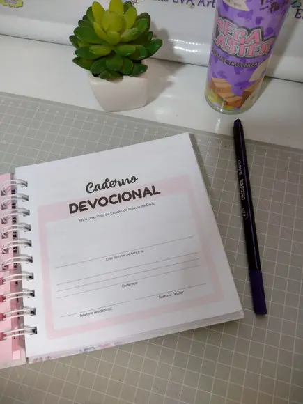 Caderno Devocional Diário de Bolsa Personalizado