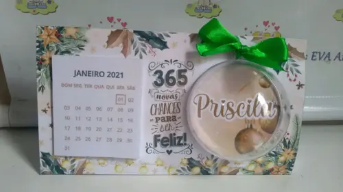 Calendário de Mesa 2025 Natal Personalizado