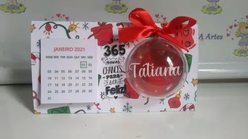 Calendário de Mesa 2025 Natal Personalizado