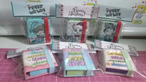 Chaveiro post-it Personalizado natal kit c/6 unidades