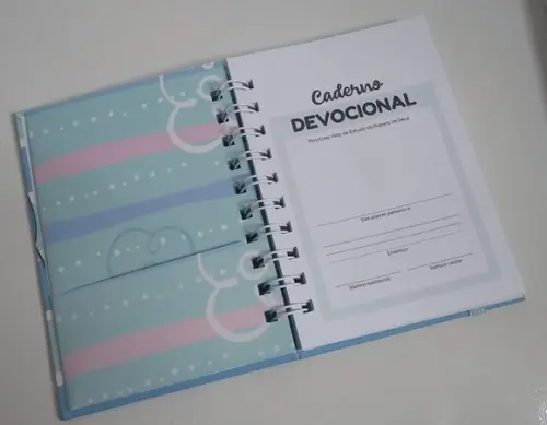Devocional Diário para Bolsa Capa Dura Personalizado 15,5x11
