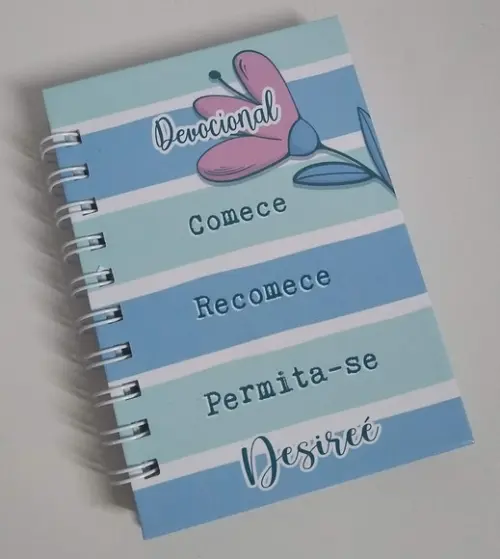Devocional Diário para Bolsa Capa Dura Personalizado 15,5x11