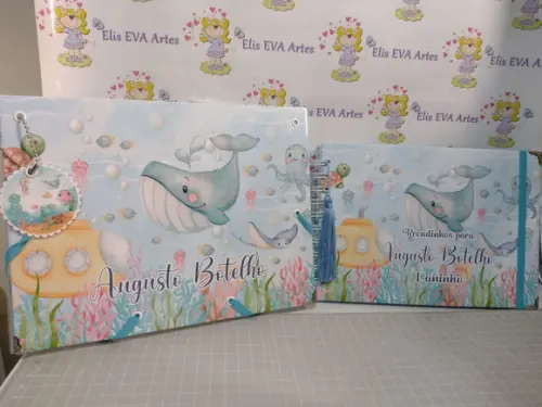 Kit Livro de Mensagens com Pasta Plástica Personalizada