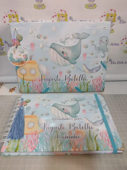 Kit Livro de Mensagens com Pasta Plástica Personalizada