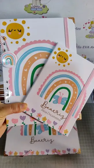 Kit Maternidade Caderneta/pasta Plástica e Porta Documentos
