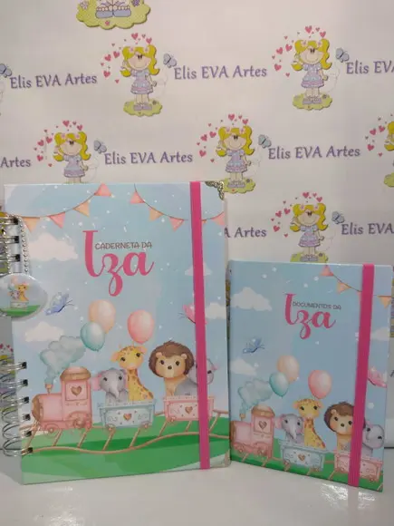 Kit Maternidade Caderneta/pasta Plástica e Porta Documentos
