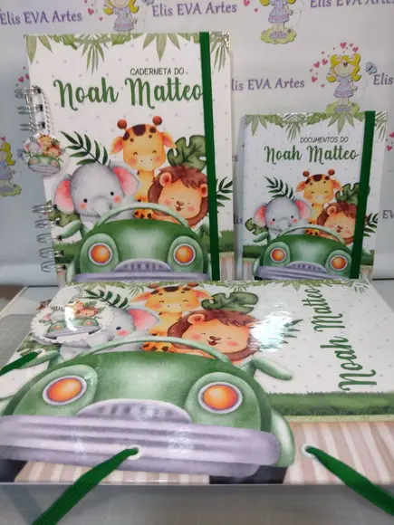 Kit Maternidade Caderneta/pasta Plástica e Porta Documentos