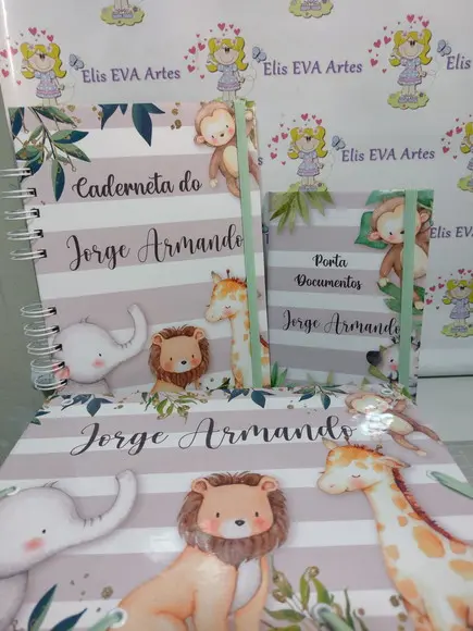 Kit Maternidade Caderneta/pasta Plástica e Porta Documentos