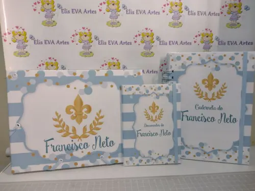 Kit Maternidade Caderneta/pasta Plástica e Porta Documentos